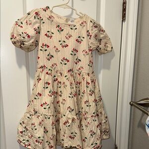 Carter's Cream and Red Floral Kids Dress